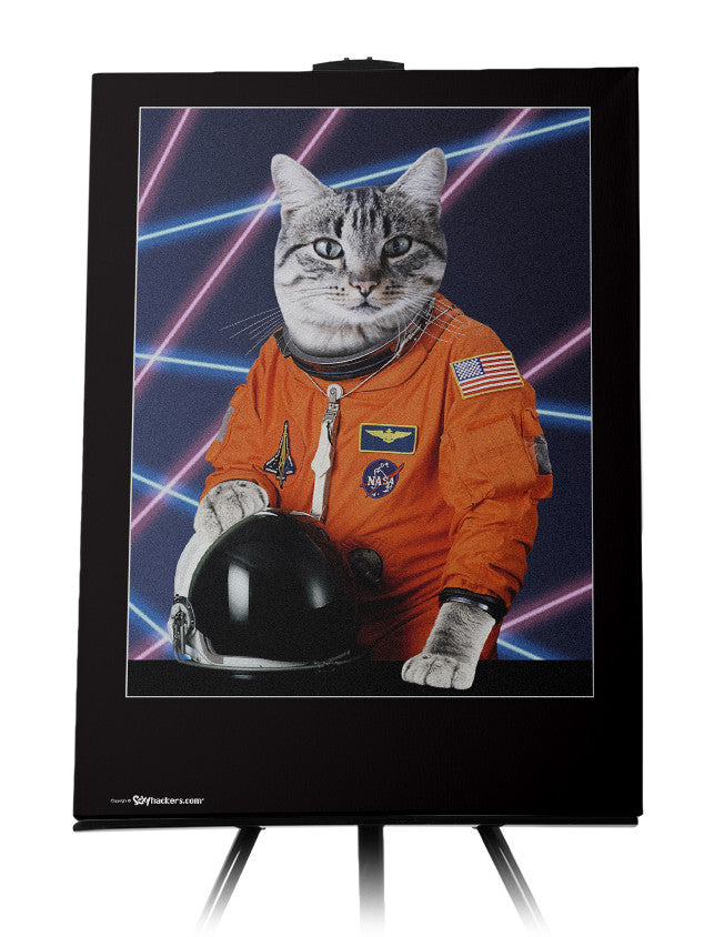 AstroCat III '80s Retro Funny Canvas