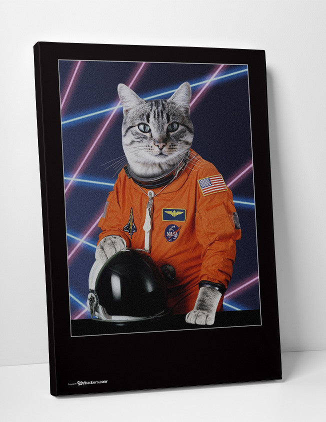 AstroCat III '80s Retro Funny Canvas – Sexy Hackers Clothing Inc.