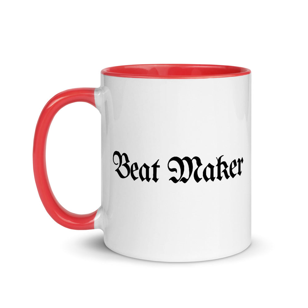 Beat Maker Coffee White Ceramic Mug with Color Inside