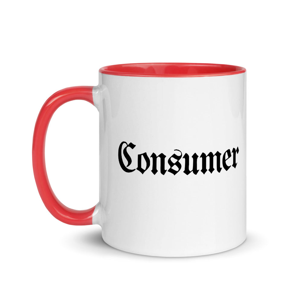 Consumer Coffee White Ceramic Mug with Color Inside