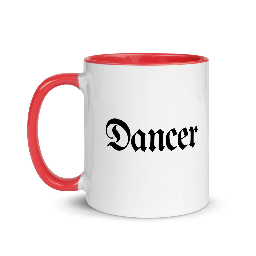 Dancer Coffee White Ceramic Mug with Color Inside