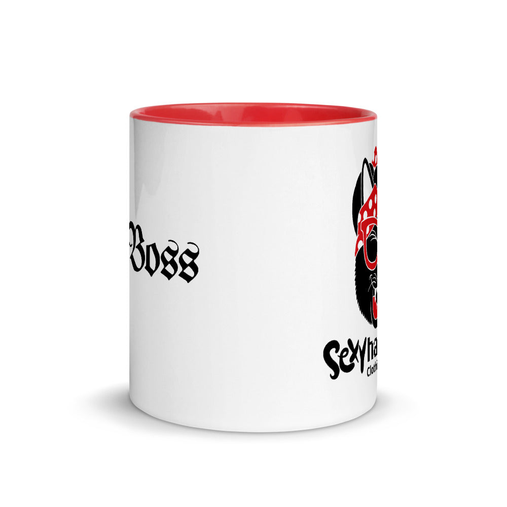 Lady Boss White Ceramic Mug with Color Inside