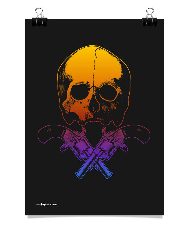 Poster - Skull & Crossed Guns  - 1