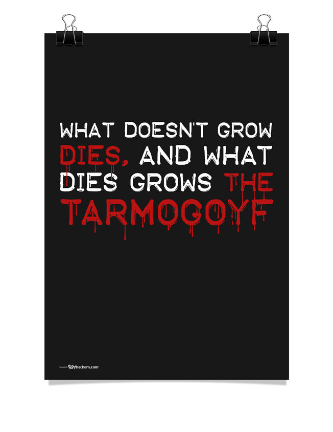 What Doesn't Grow Dies And What Dies Grows The Tarmogoyf Poster