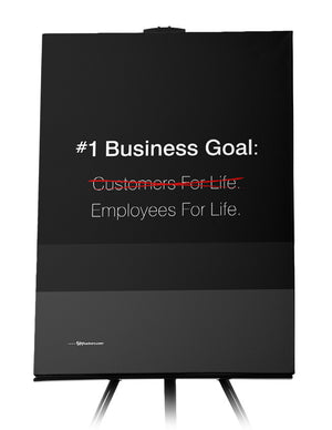 Canvas - #1 Business goal: Employees for life. 18x24 - 1