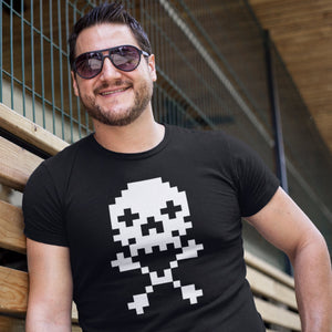 8-Bit Skull Retro Gaming Unisex T-Shirt