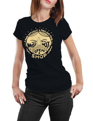 Shirt - A man without a smiling face must not open a shop.  - 3