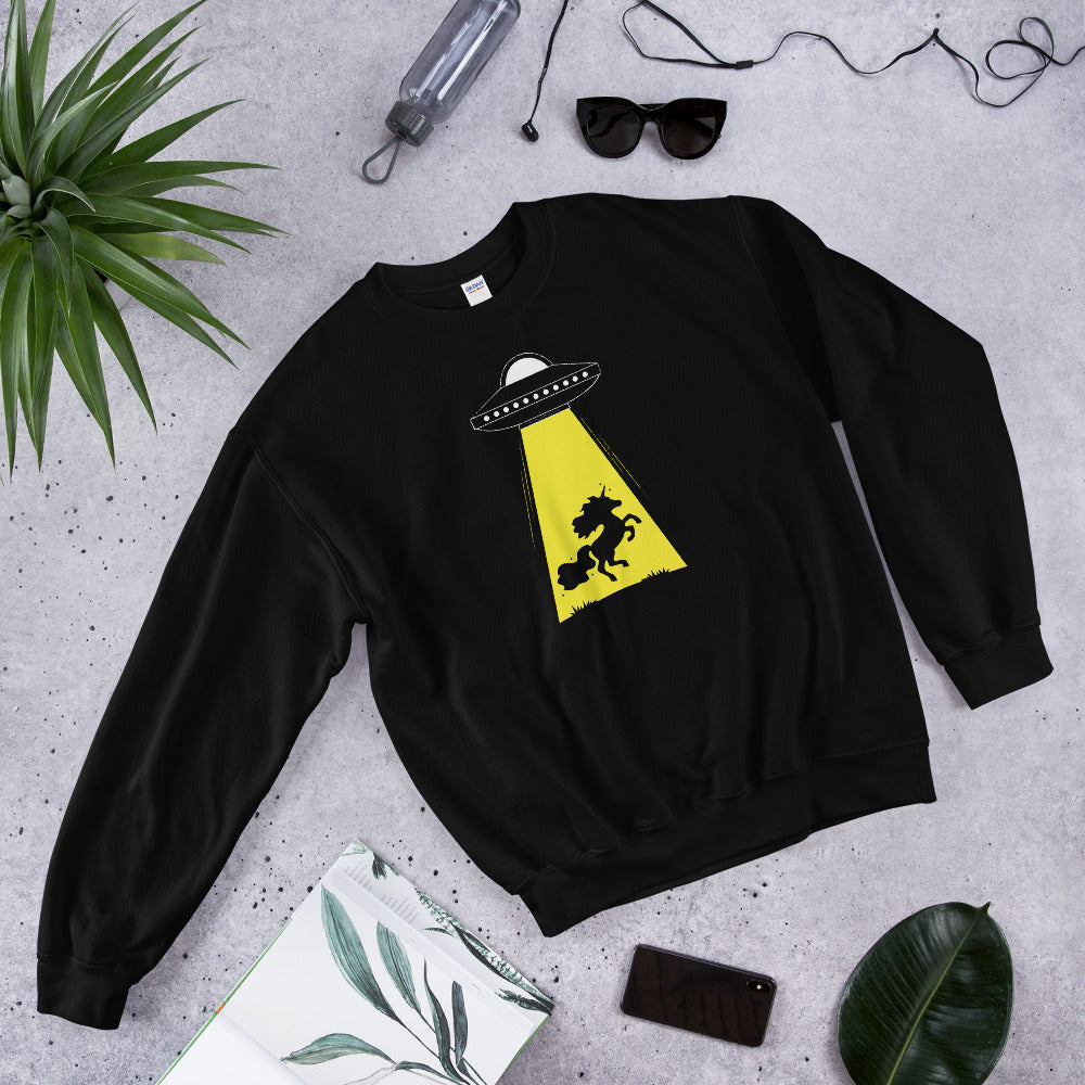 Unicorn Alien Abduction Unisex Sweatshirts