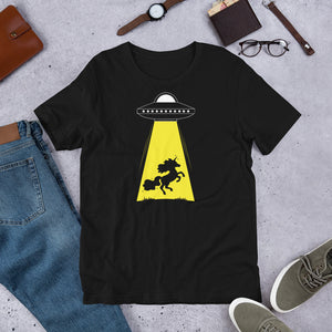 Unicorn Alien Abduction Unisex T-shirt