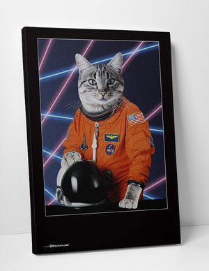 AstroCat III '80s Retro Funny Canvas
