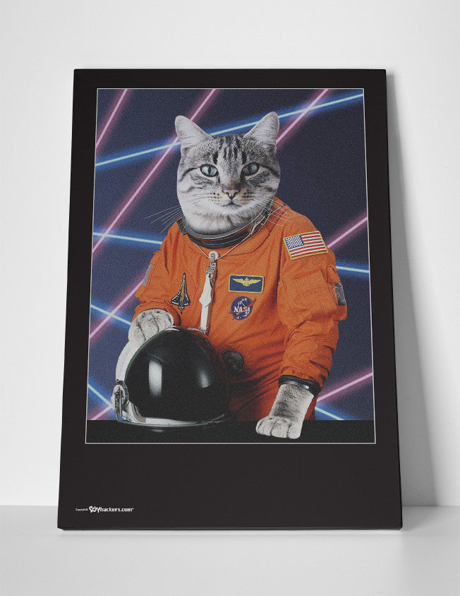 AstroCat III '80s Retro Funny Canvas