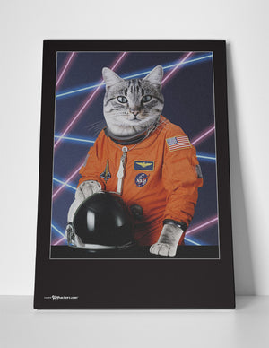 AstroCat III '80s Retro Funny Canvas