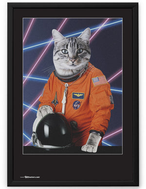 AstroCat III '80s Retro Funny Poster