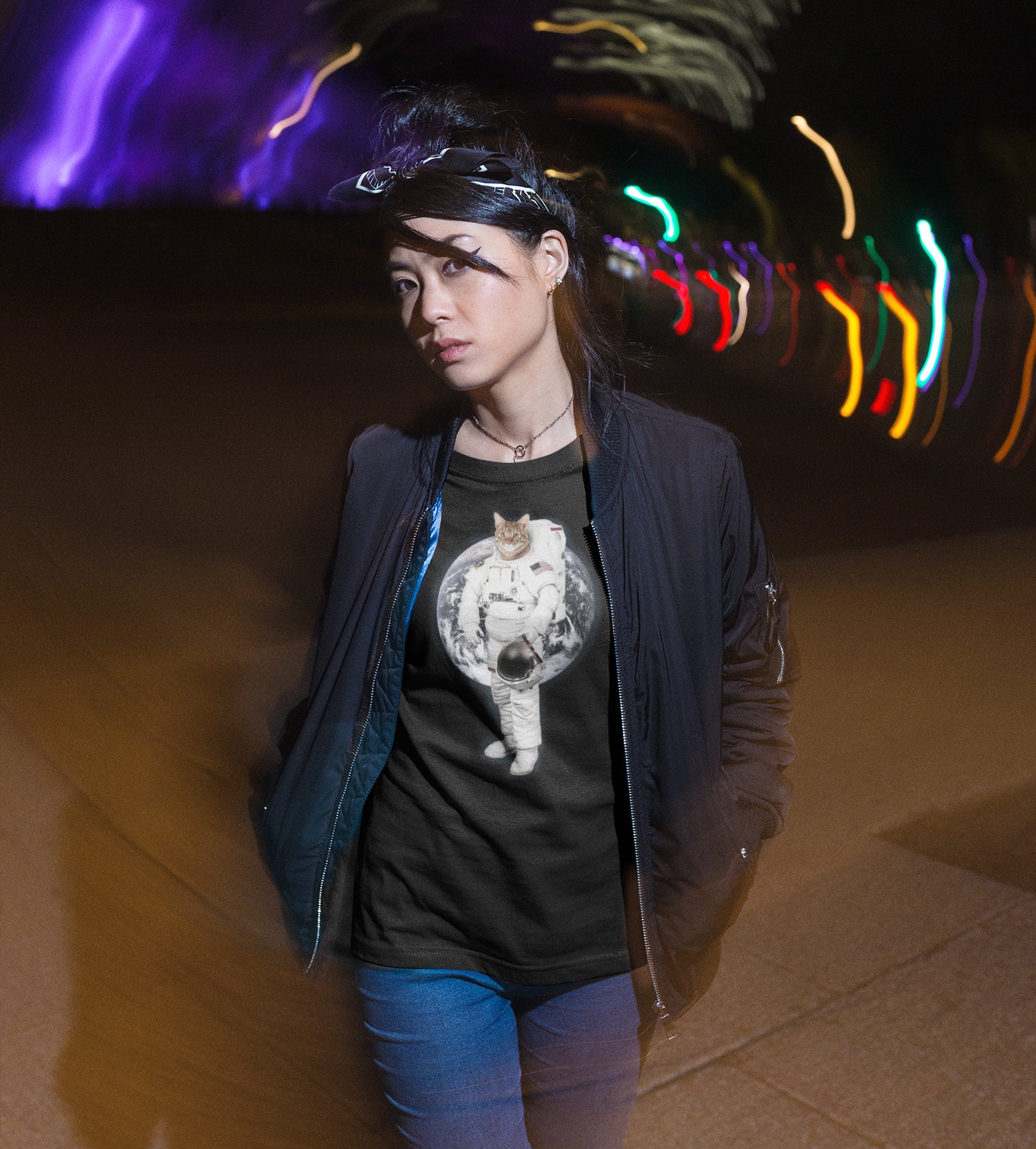 Astro Cat II Unisex T-Shirt by Sexy Hackers