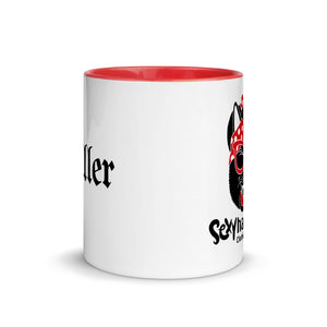 Baller White Ceramic Mug with Color Inside