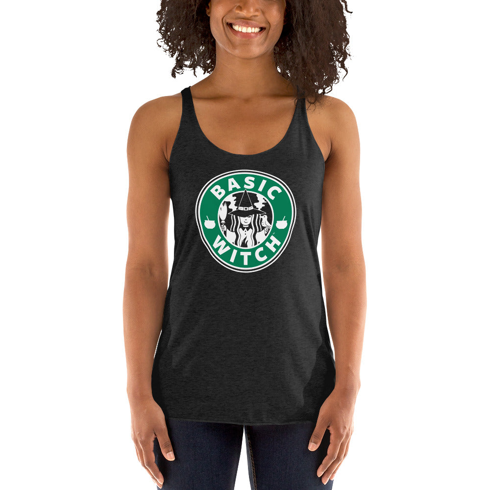 Basic Witch Brew Coffee Women's Racer-back Tank-top