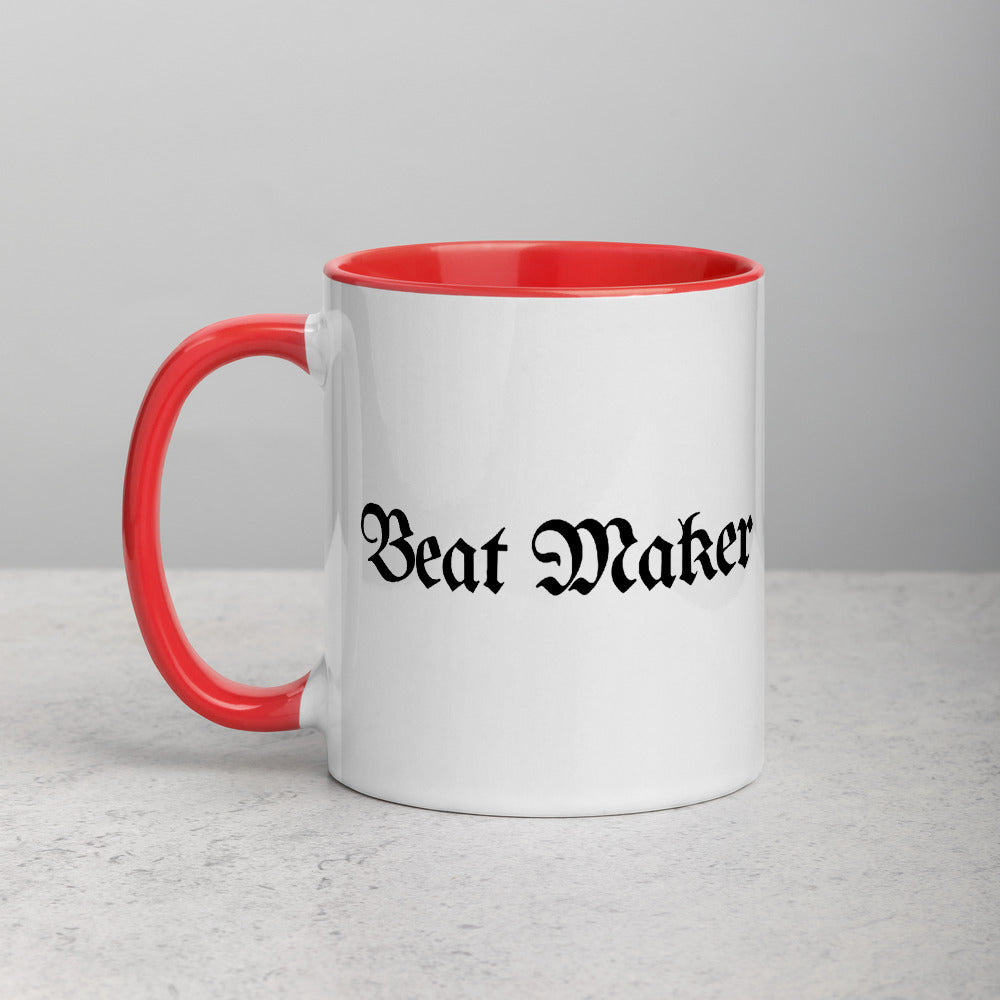 Beat Maker Coffee White Ceramic Mug with Color Inside