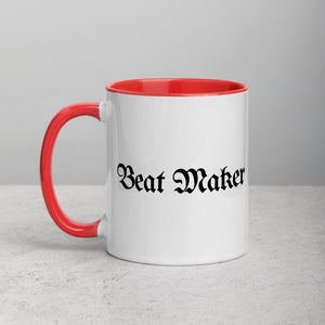 Beat Maker Coffee White Ceramic Mug with Color Inside