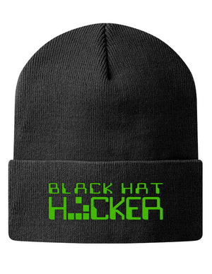 Knit Beanie - Black Hat Hacker 