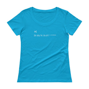 Blue Screen of Death Women's Scoopneck T-shirt