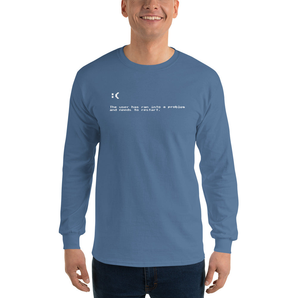 Blue Screen of Death Men's Long Sleeve