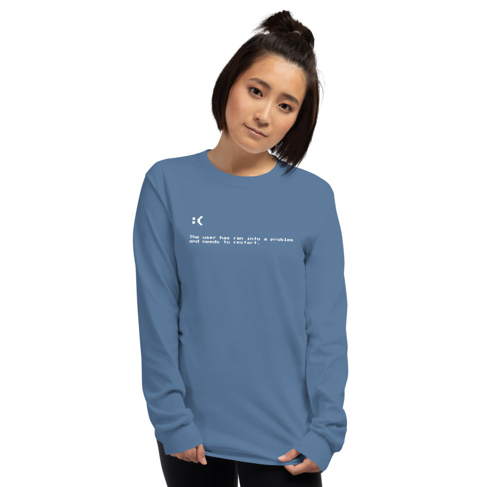 Blue Screen of Death Men's Long Sleeve