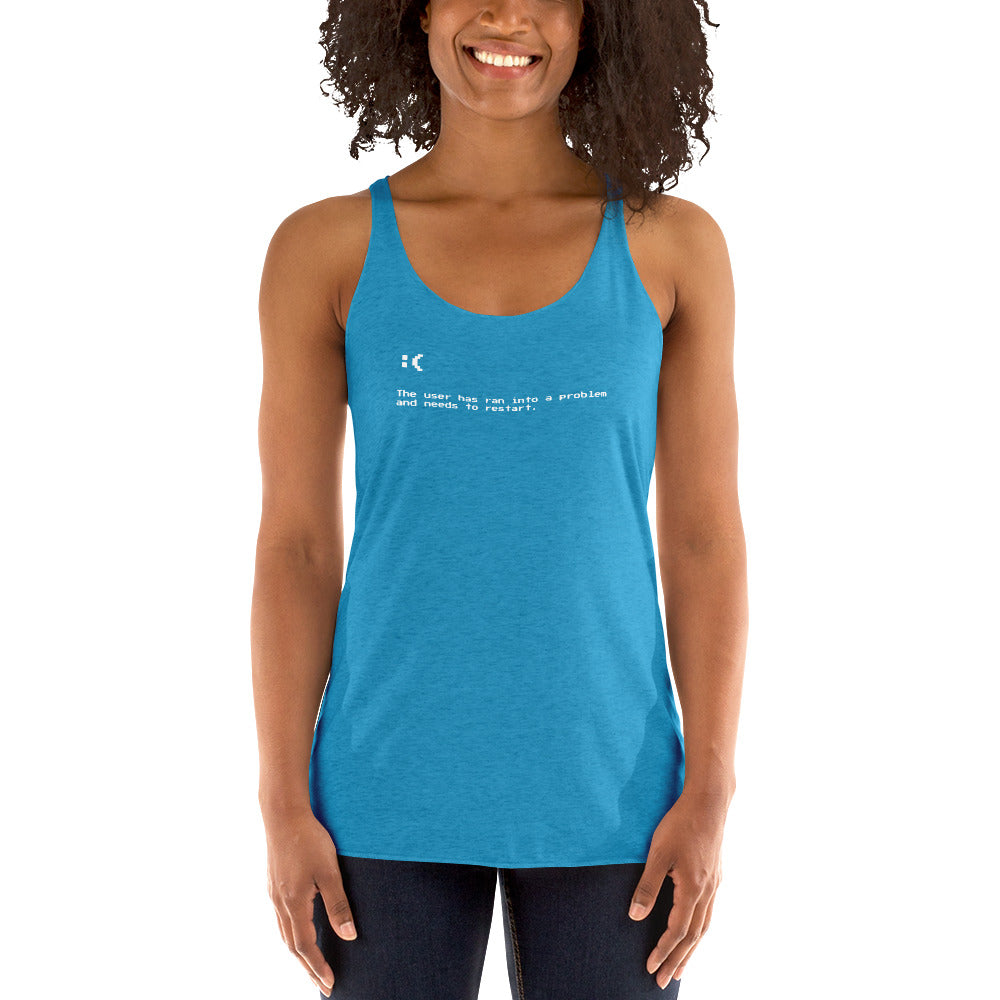 Blue Screen of Death Women's Racer-back Tank-top