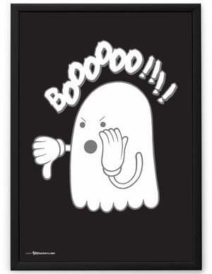 Boo or Booing Funny Ghost Poster