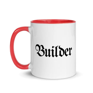 Builder Coffee White Ceramic Mug with Color Inside