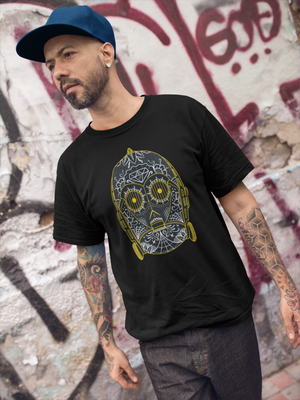 C-3PO Sugar Skull Unisex T-Shirt