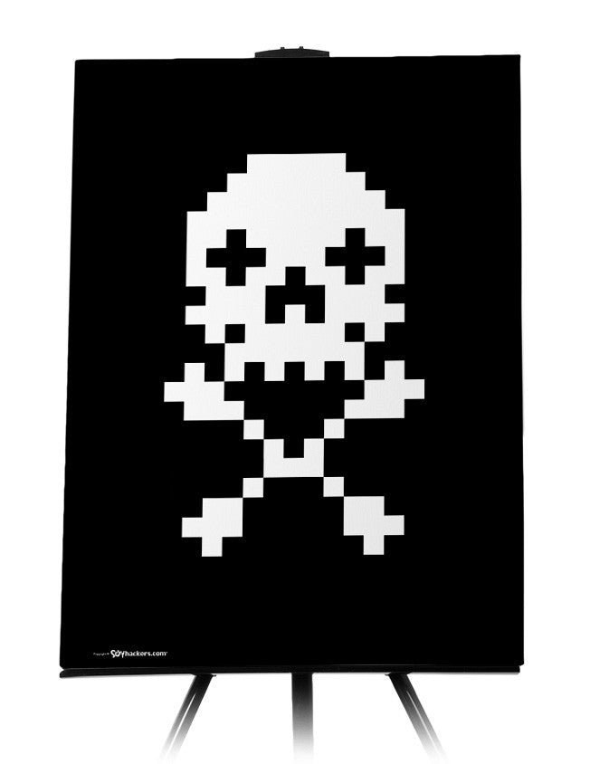 Canvas - 8 Bit Skull  - 1