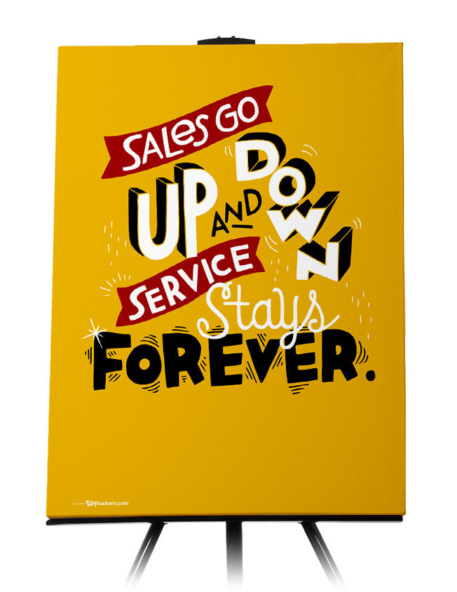 Canvas - Sales go up and down, service stays forever.  - 1