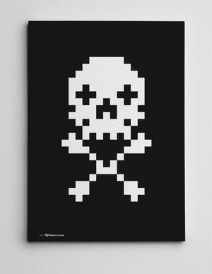 Canvas - 8 Bit Skull  - 2