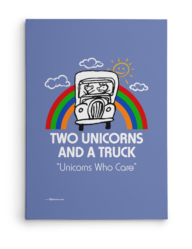 Canvas - Two Unicorns and A Truck  - 2