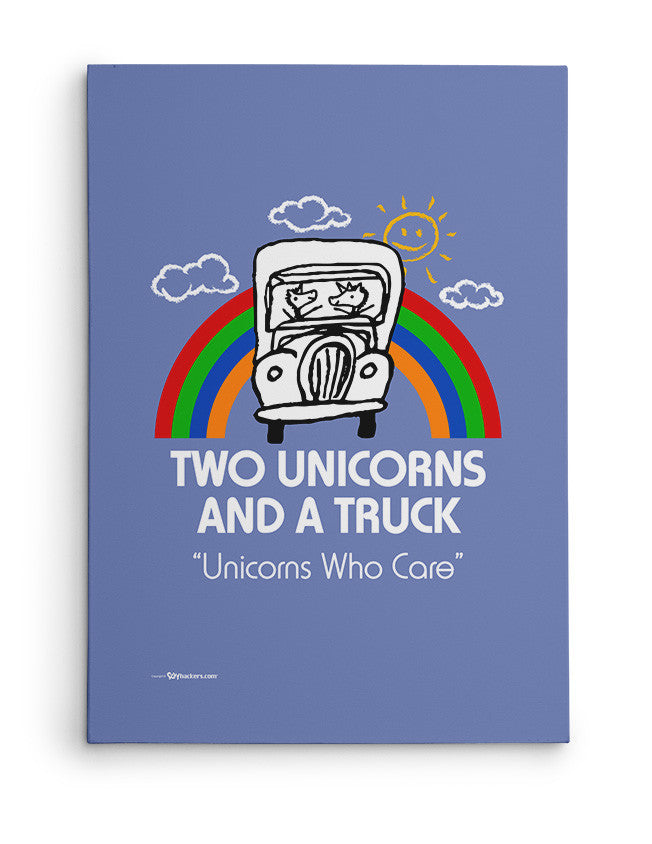 Canvas - Two Unicorns and A Truck  - 2