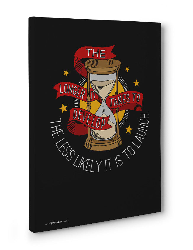 Canvas - The longer it takes to develop, the less likely it is to launch.  - 3