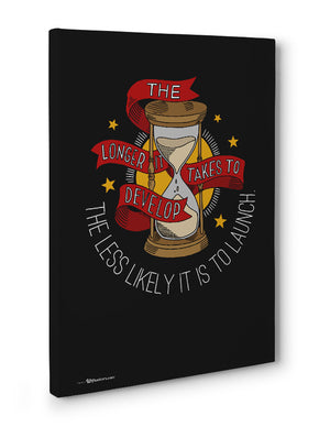 Canvas - The longer it takes to develop, the less likely it is to launch.  - 3