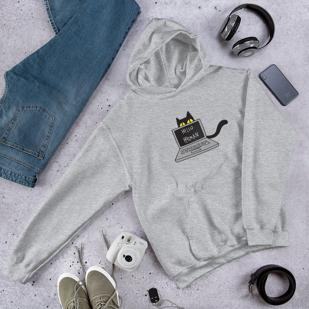 Cats Work on Computers Unisex Hoodies