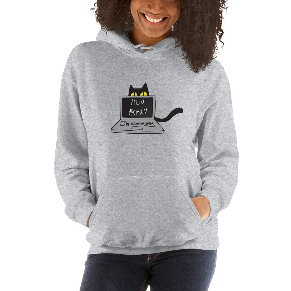 Cats Work on Computers Unisex Hoodies