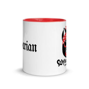 Barbarian White Ceramic Mug with Color Inside