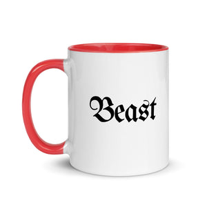 Beast Coffee White Ceramic Mug with Color Inside