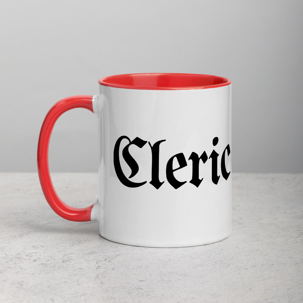 Cleric RPG Class White Ceramic Mug with Color Inside