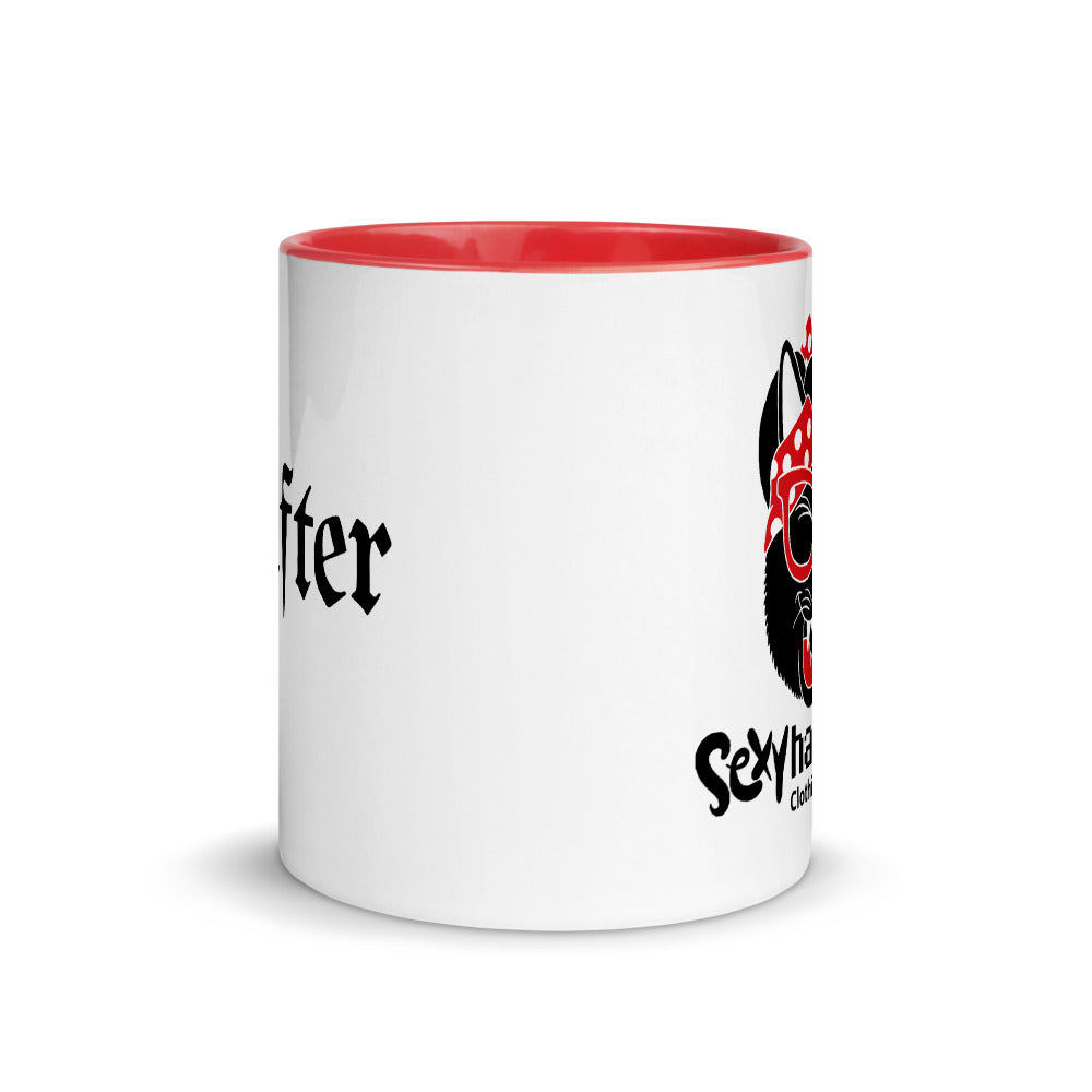 Crafter Coffee White Ceramic Mug with Color Inside