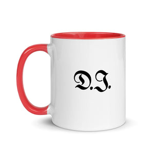 DJ White Ceramic Mug with Color Inside