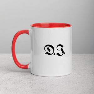 DJ White Ceramic Mug with Color Inside