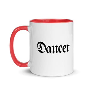 Dancer Coffee White Ceramic Mug with Color Inside