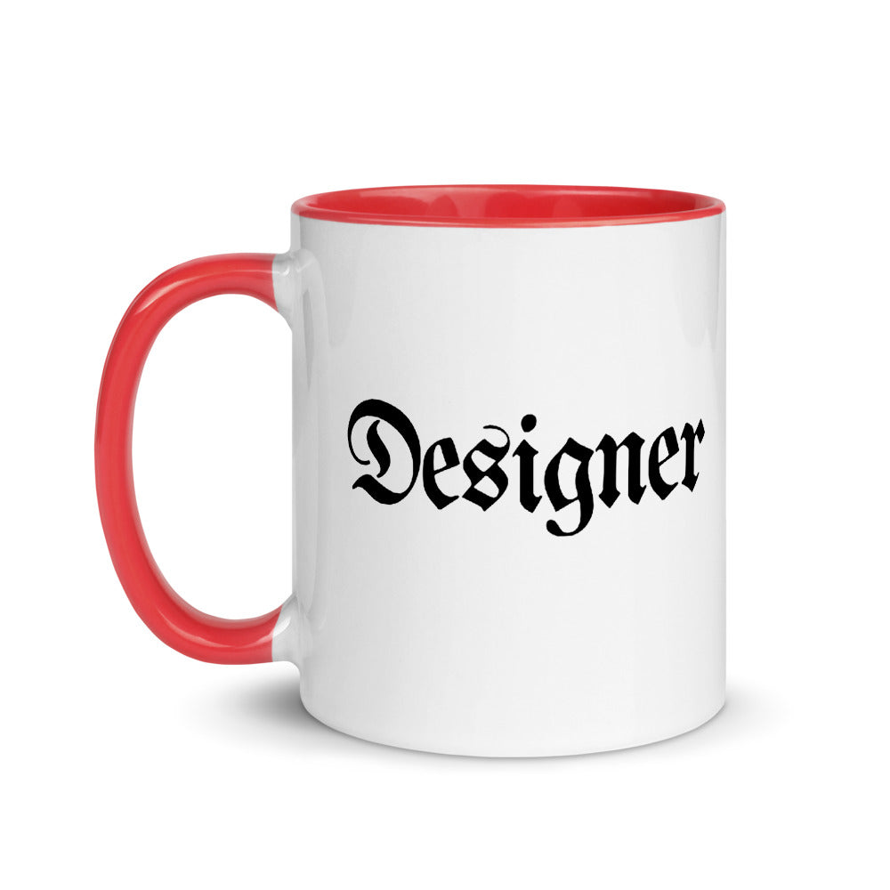 Designer Coffee White Ceramic Mug with Color Inside