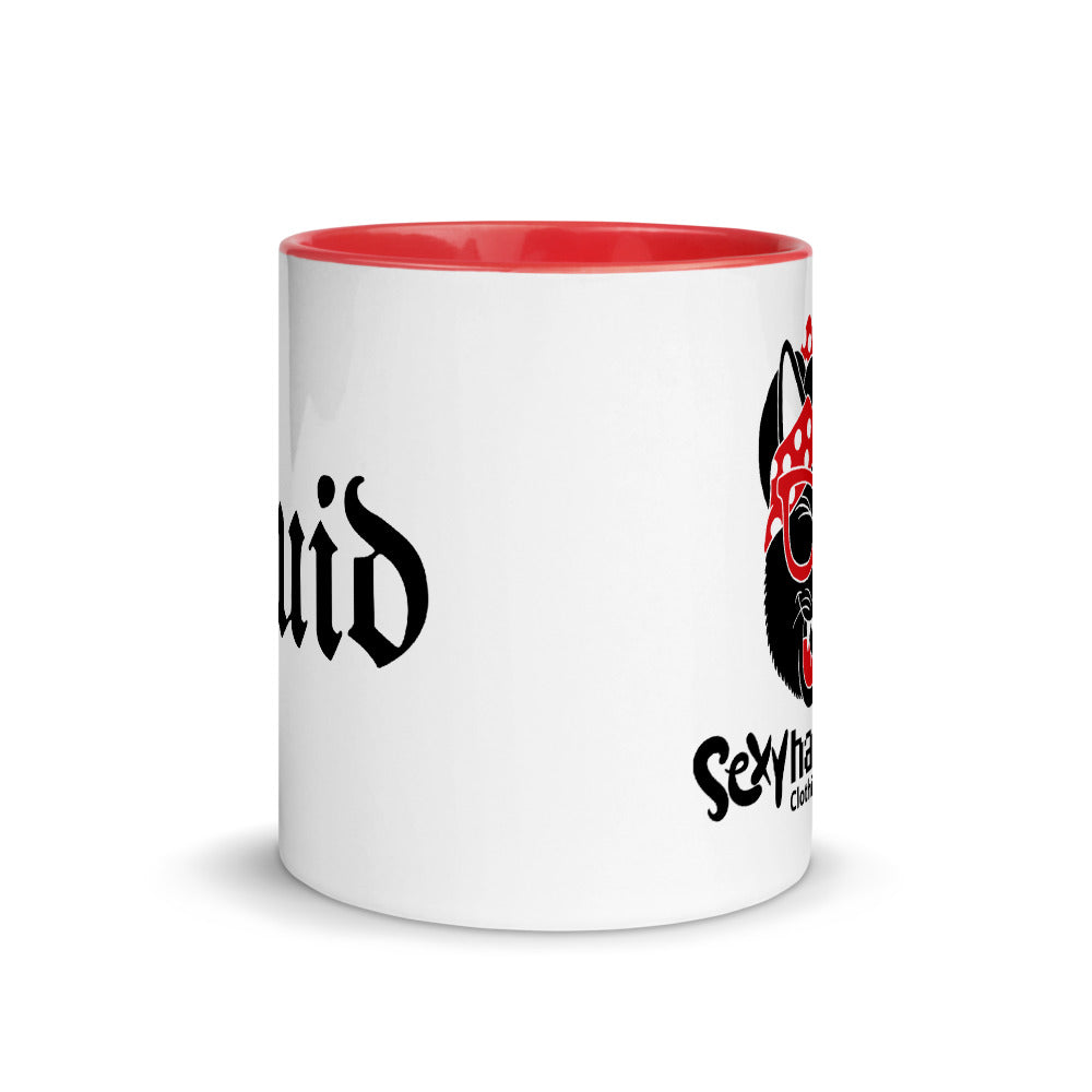 Druid White Ceramic Mug with Color Inside