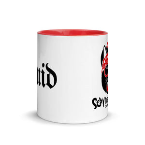 Druid White Ceramic Mug with Color Inside