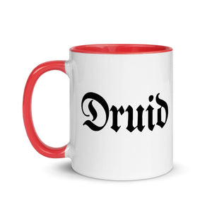 Druid White Ceramic Mug with Color Inside